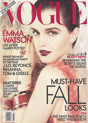 emma watson vogue cover uk. Emma Watson: Vogue Cover